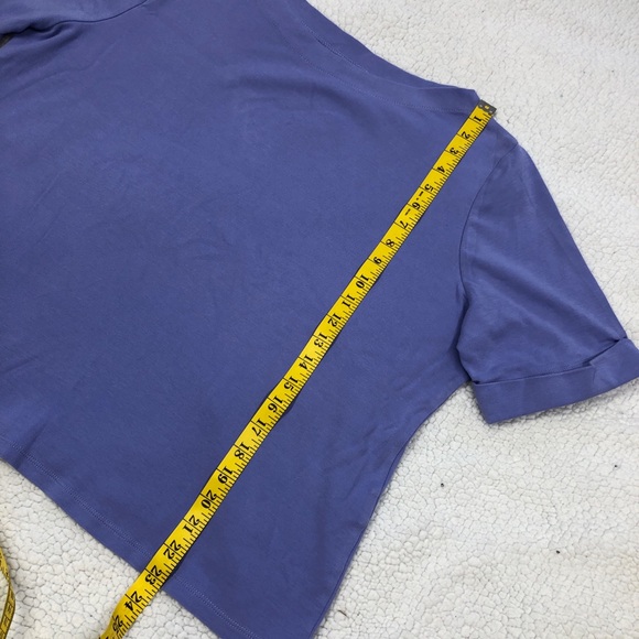 Appleseed's Perrywinkle Cuffed Short Sleeve Boat Neck Cotton Top size 1X - Picture 3 of 5